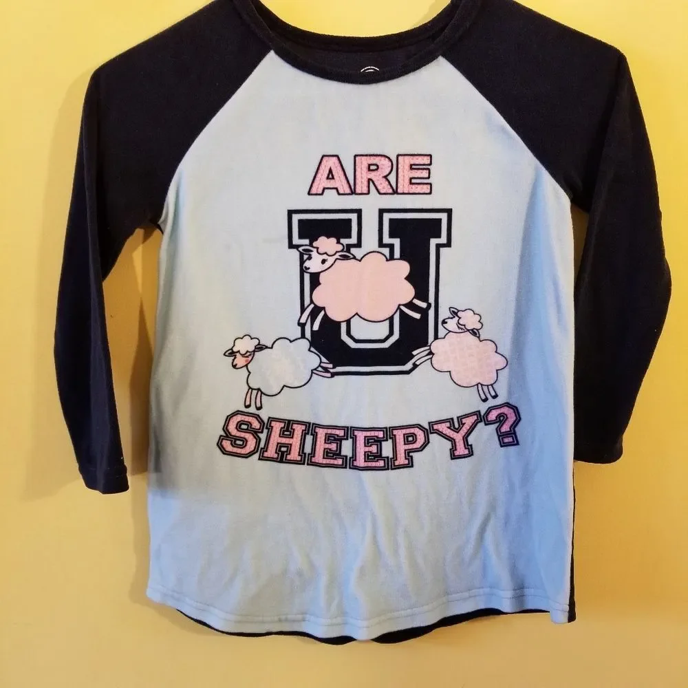 Little Girls‎ Are U Sheepy? Graphic Nightgown Soft Velour Sheep Lamb Size 4/5